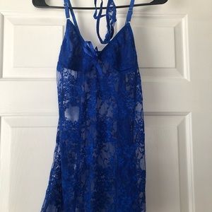 NWOT | SHEIN |  Slip & Thong Set | Lace Blue